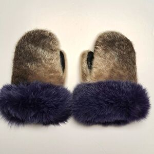 Arctic mittens, Genuine fur